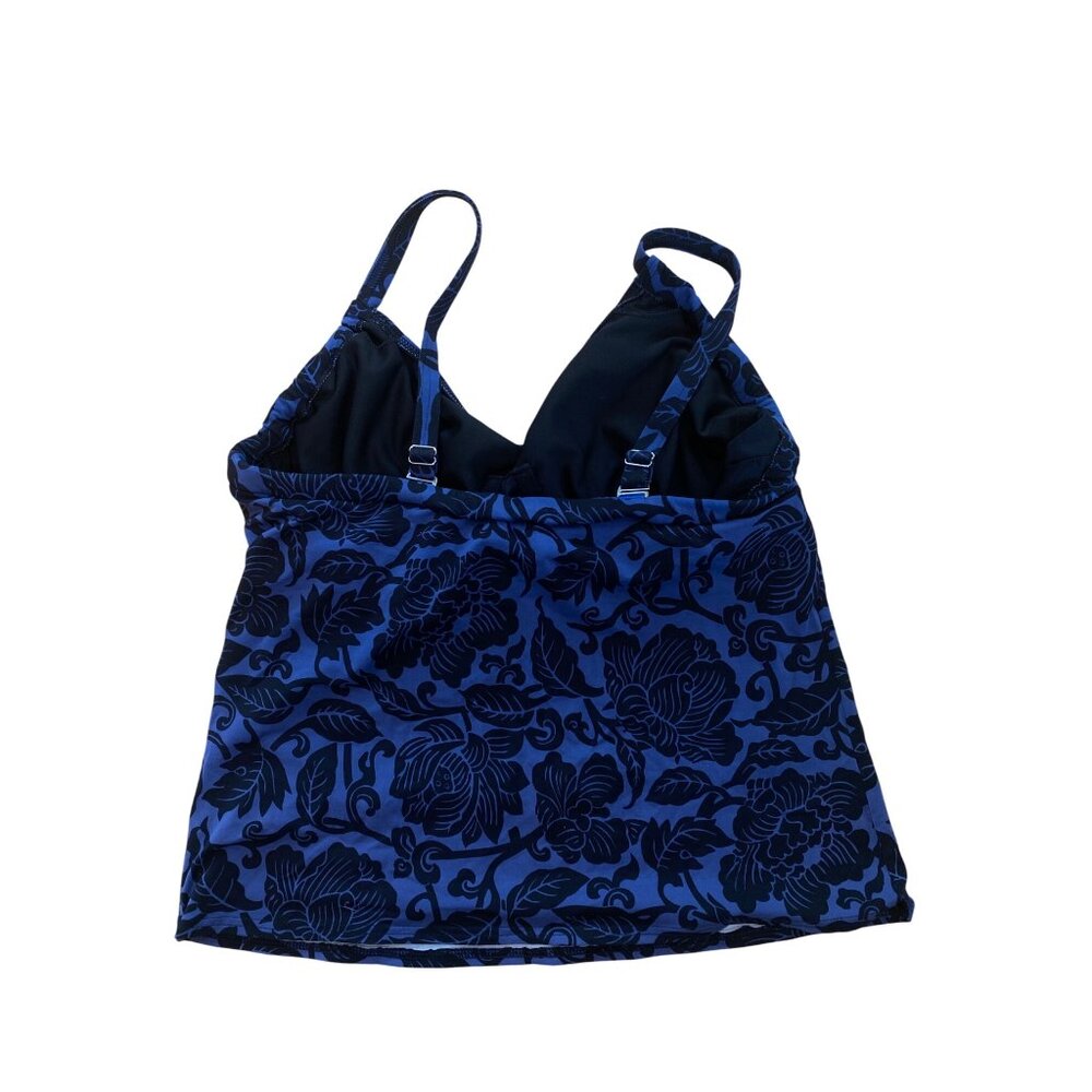 Lands’ End Tankini Blue Floral women’s 8D underwire bra - Picture 5 of 8